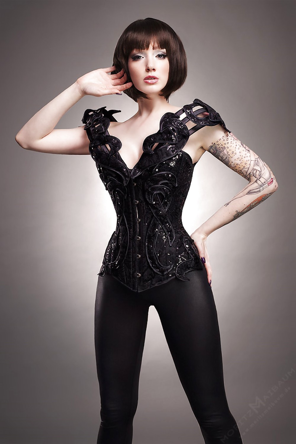 Corsets, leather, latex and lace. #17950691