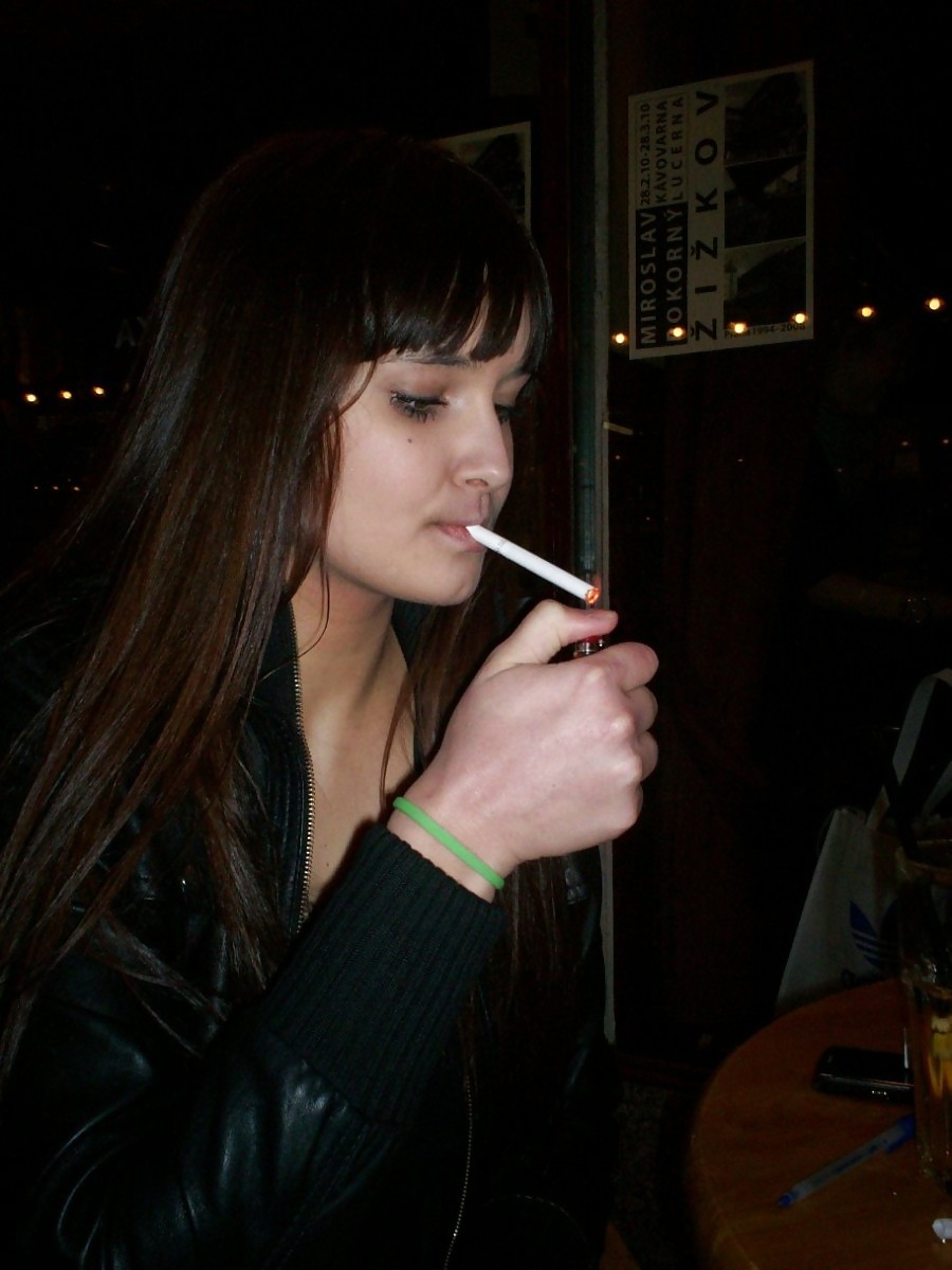 Smoking 010 - Leggy Amateur Brunette at a Bar #12645338