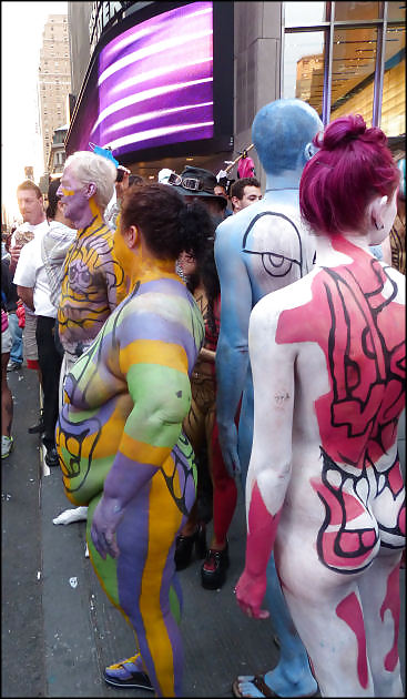 I  LOVE NEW YORK  PART 2 !!  Body Painting in Times Square  #20397040