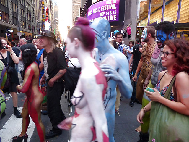 I  LOVE NEW YORK  PART 2 !!  Body Painting in Times Square  #20397055