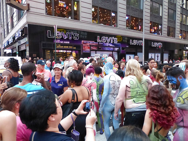 I  LOVE NEW YORK  PART 2 !!  Body Painting in Times Square  #20397059