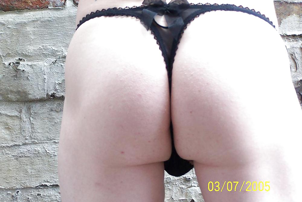 Black & Red Thong Outdoors #15797052