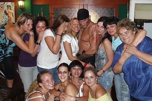 Women and Gladiator Male Stripper (Real party-CFNM) #22670507