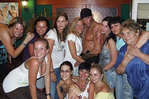 Women and Gladiator Male Stripper (Real party-CFNM) #22670555