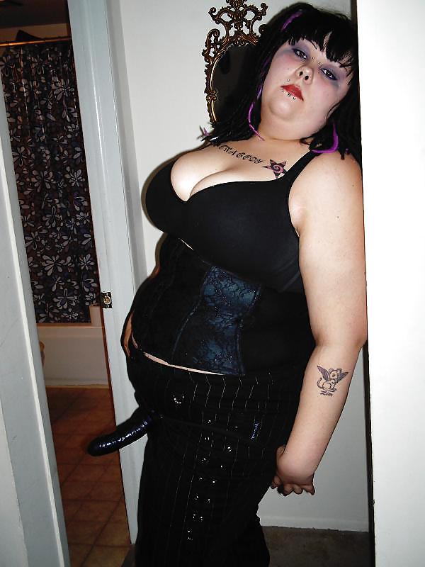 EMO plumper with huge tits sucks cock #4599208