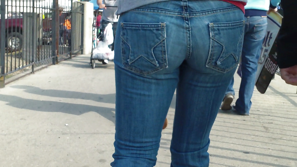 Teens ass & butt in tight star jeans  #6694844