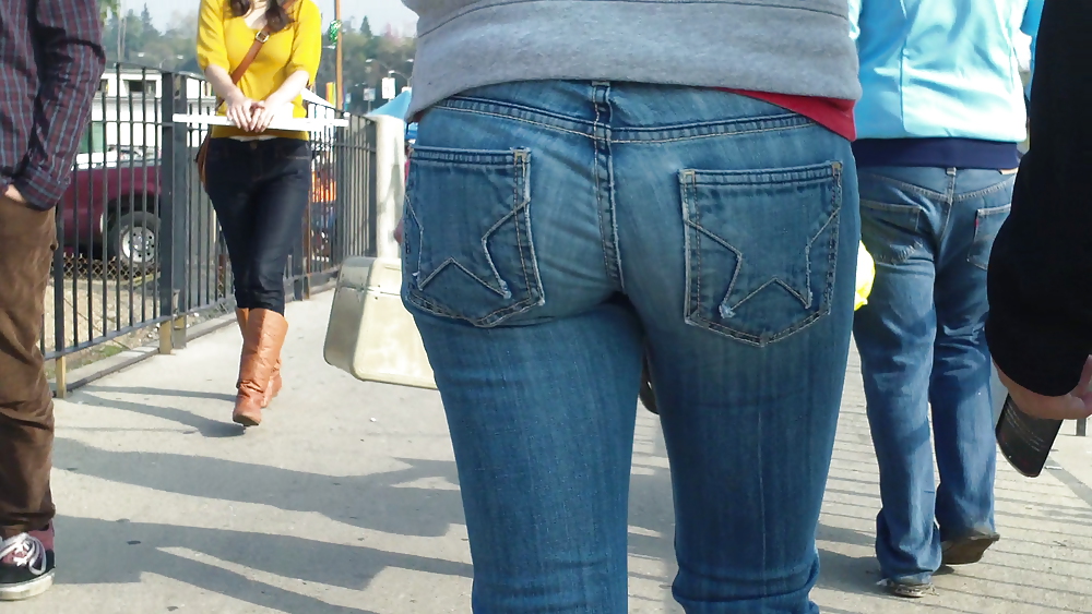 Teens ass & butt in tight star jeans  #6694875