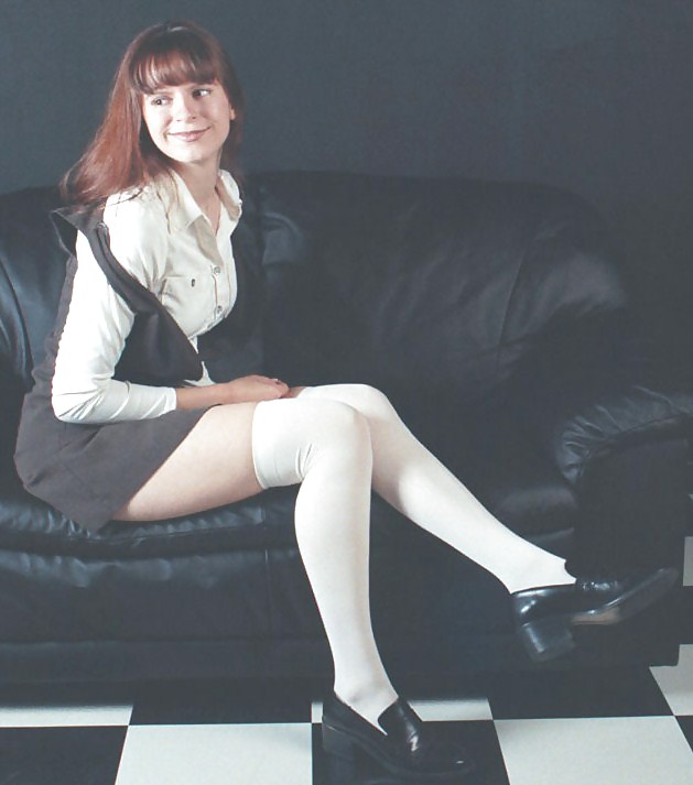 Redhead in white stockings #21196132