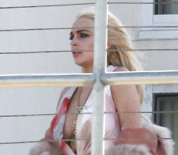 Lindsay Lohan Boobslip During PS in Miami #3873569