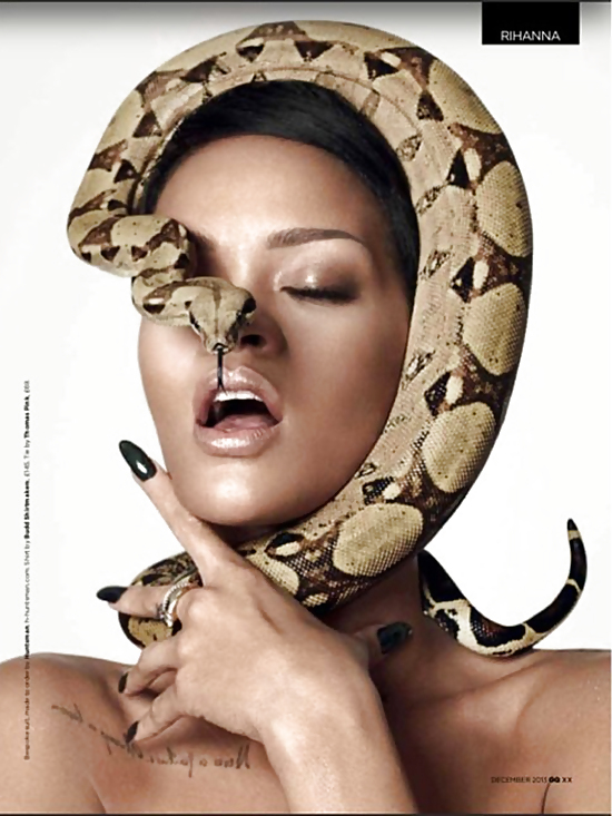 Rihanna Channels Medusa On British GQ Anniversary Cover  #22638034