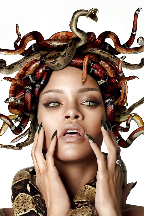 Rihanna Channels Medusa On British GQ Anniversary Cover  #22638040