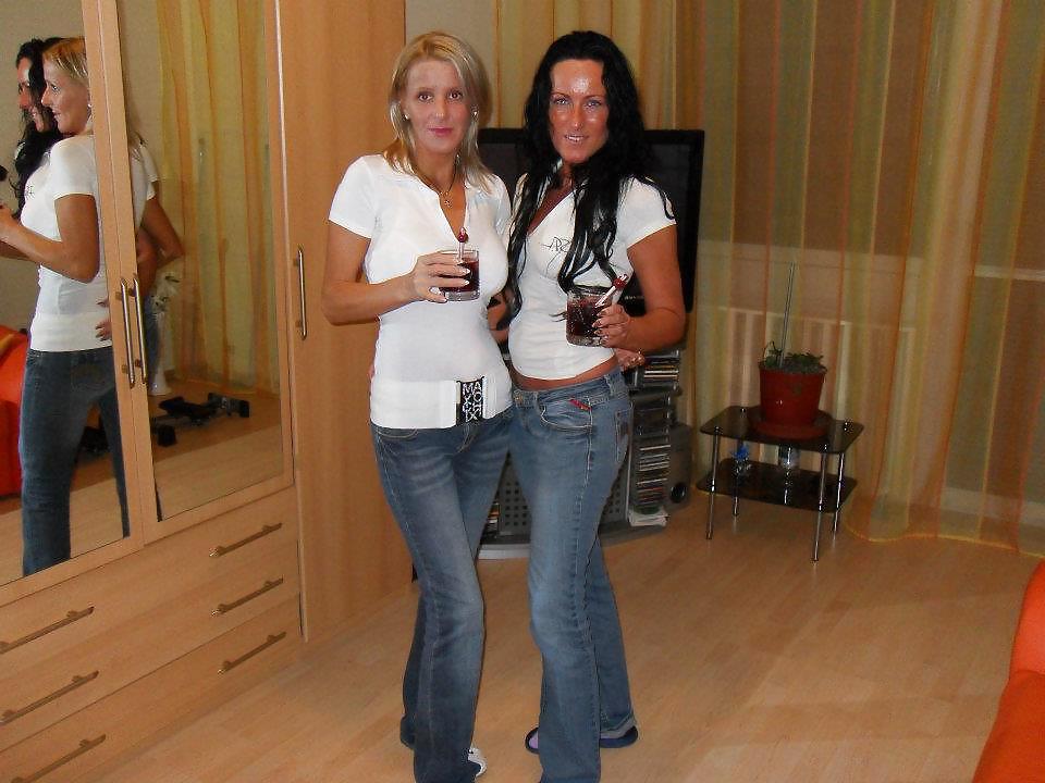 Two nice milf with big natural tits #16779564