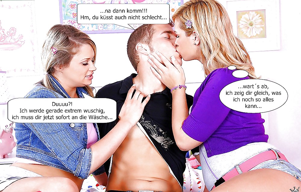 German Caps-Story - Threesome with 2 hot teens #14257920