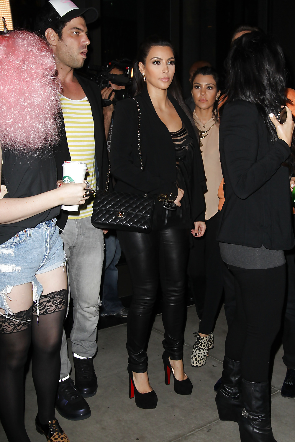 Kim Kardashian see thru to bra while at bowling alley in NY #5621385