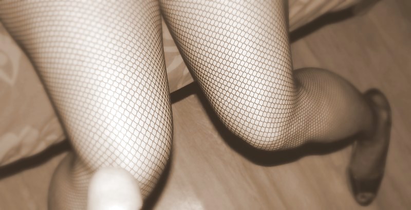 My sexy wife in black fishnet stockings Mmmmm #3347535