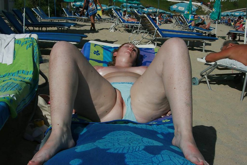 BEACH voyeur outdoors bikini panties mature teen group #22787010