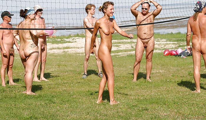 Nudist having fun at the Beach #20673008