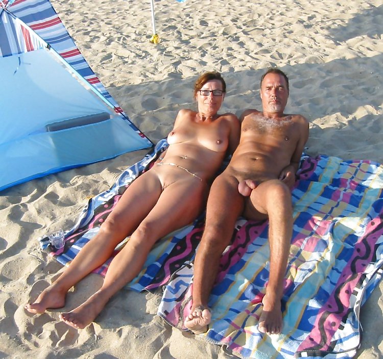 Nudist having fun at the Beach #20673094