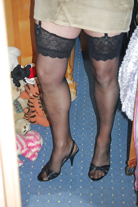 Miniskirt, stockings and heels xx #15415467