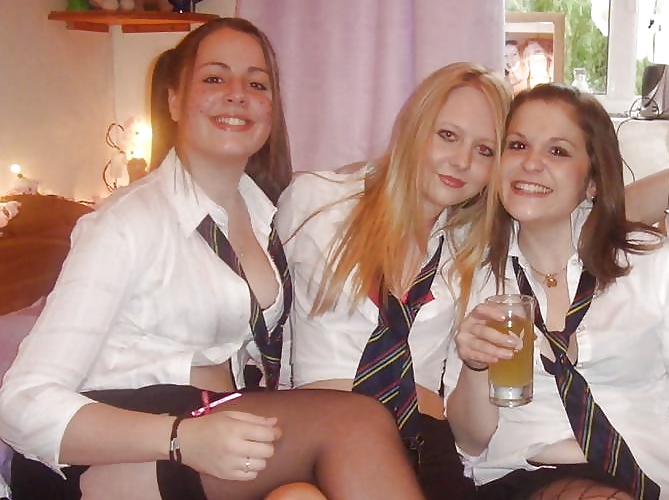 Amateur wives in school uniform #11724819