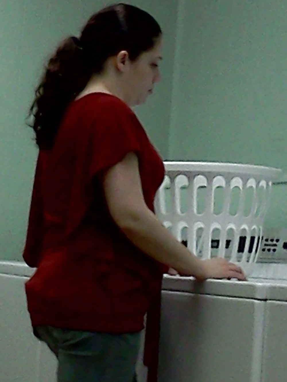 Chick doing laundry
 #7932781