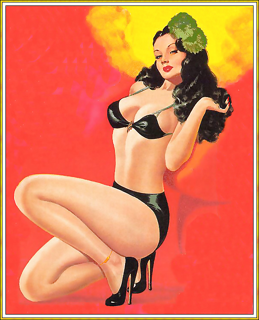 Vintage pin-up drawings (non-nude) #4743506