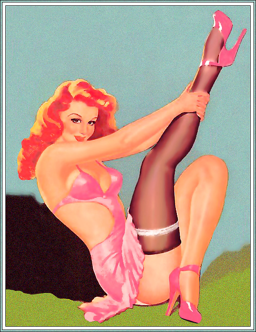 Vintage pin-up drawings (non-nude) #4743550