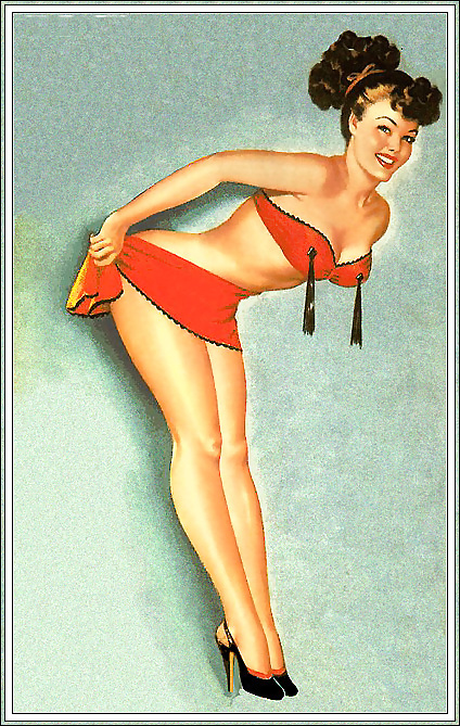 Vintage pin-up drawings (non-nude) #4743573
