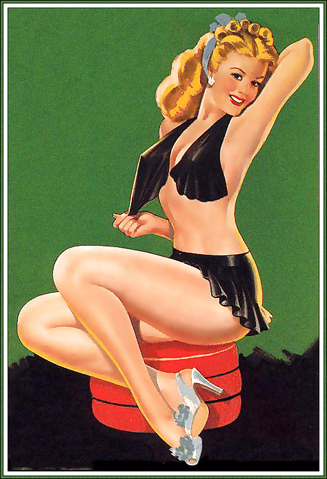 Vintage pin-up drawings (non-nude) #4743583