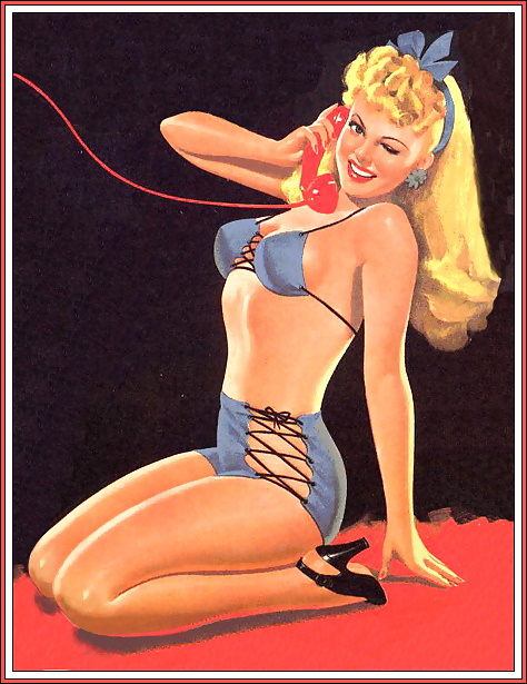Vintage pin-up drawings (non-nude) #4743624