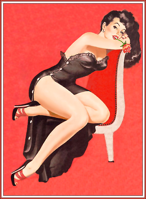 Vintage pin-up drawings (non-nude) #4743645