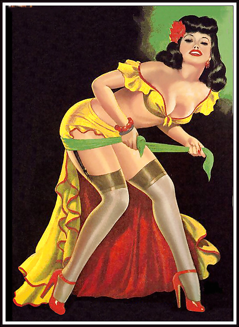 Vintage pin-up drawings (non-nude) #4743674