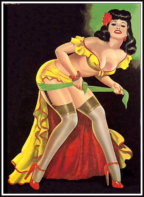 Vintage Pin-up-Zeichnungen (nicht Nackt) #4743674