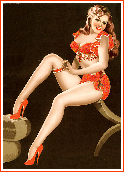 Vintage pin-up drawings (non-nude) #4743693