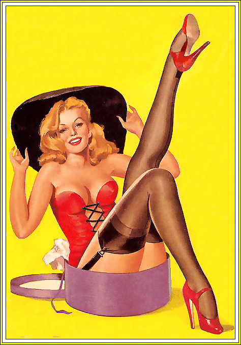 Vintage pin-up drawings (non-nude) #4743702