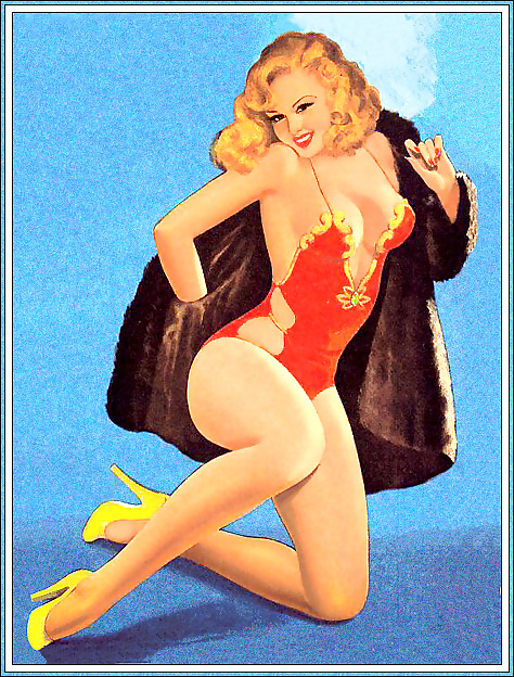 Vintage pin-up drawings (non-nude) #4743712