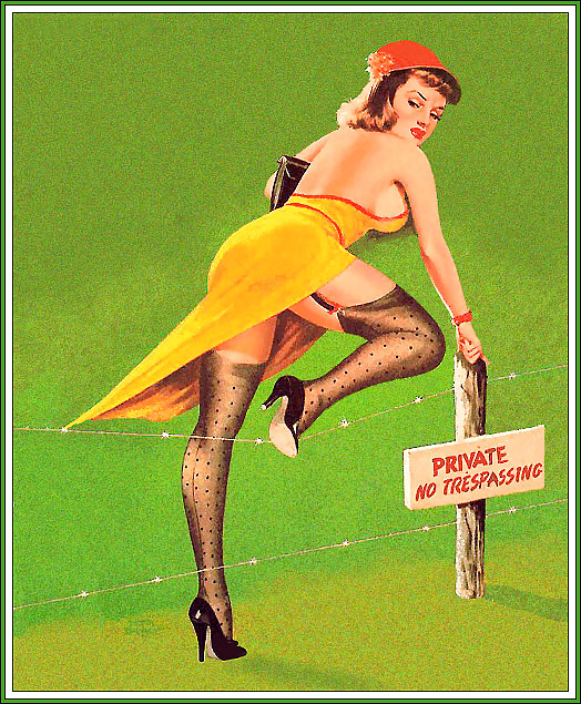Vintage pin-up drawings (non-nude) #4743758
