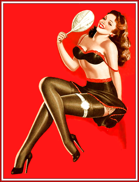 Vintage pin-up drawings (non-nude) #4743769