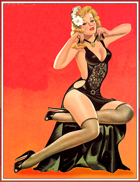 Vintage pin-up drawings (non-nude) #4743781