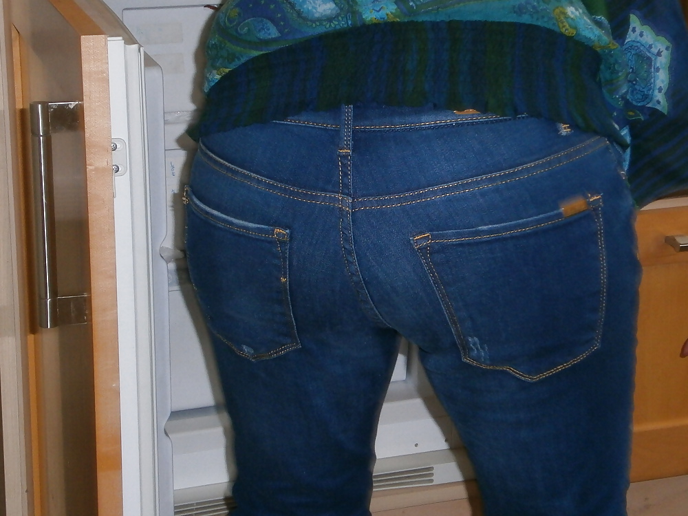 Panties and wife in jeans #9621626