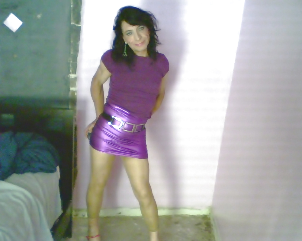 Metalic purple mini skirt #5218136