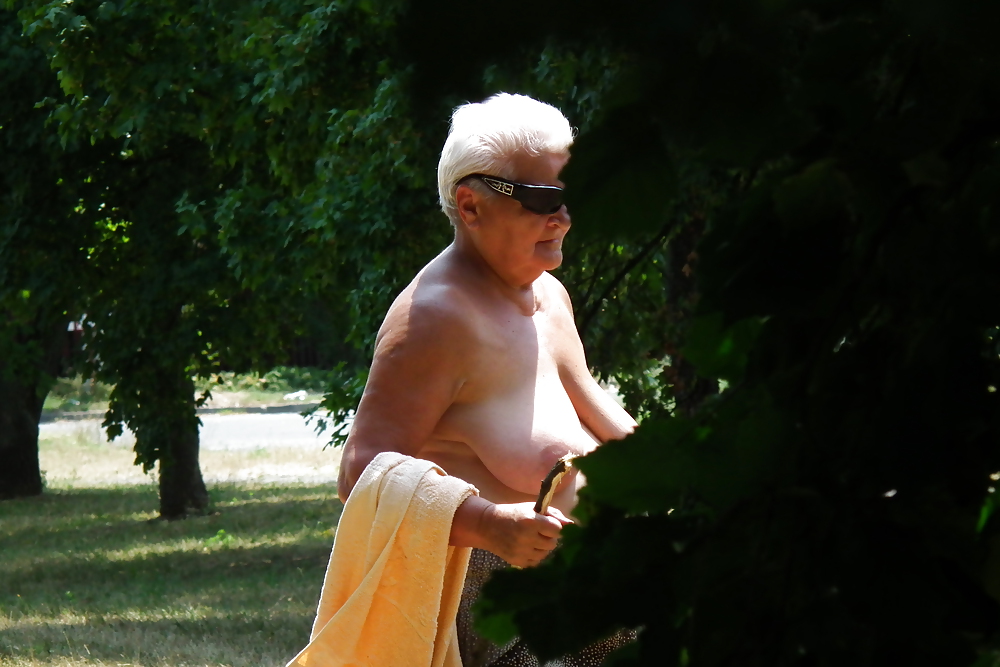 Granny naked in the park #4656324