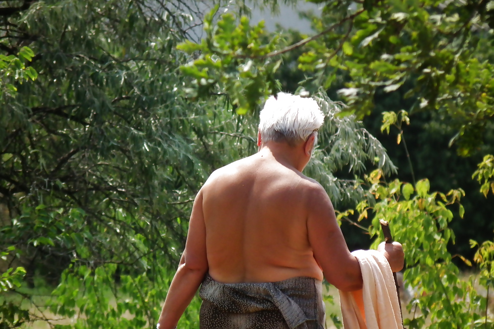 Granny naked in the park #4656347