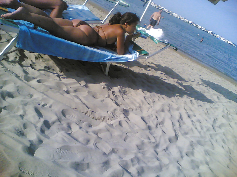 Candid Ass italian beach #7014708