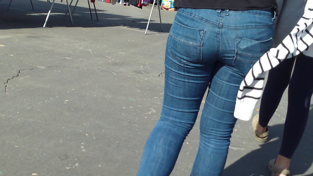 Cute teen ass in butt tight jeans  #8847234