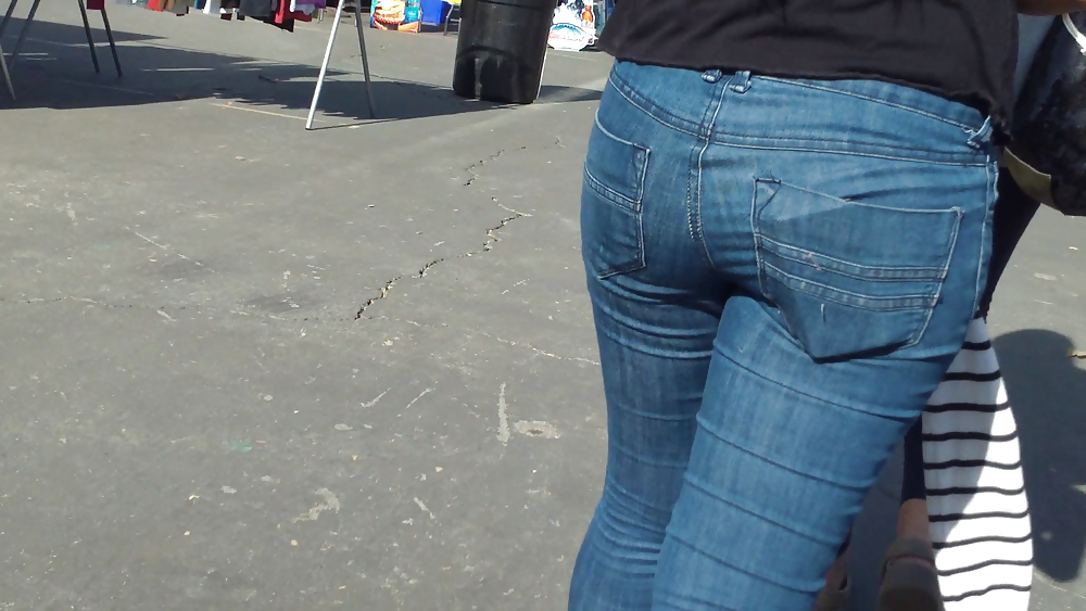 Cute teen ass in butt tight jeans  #8847241