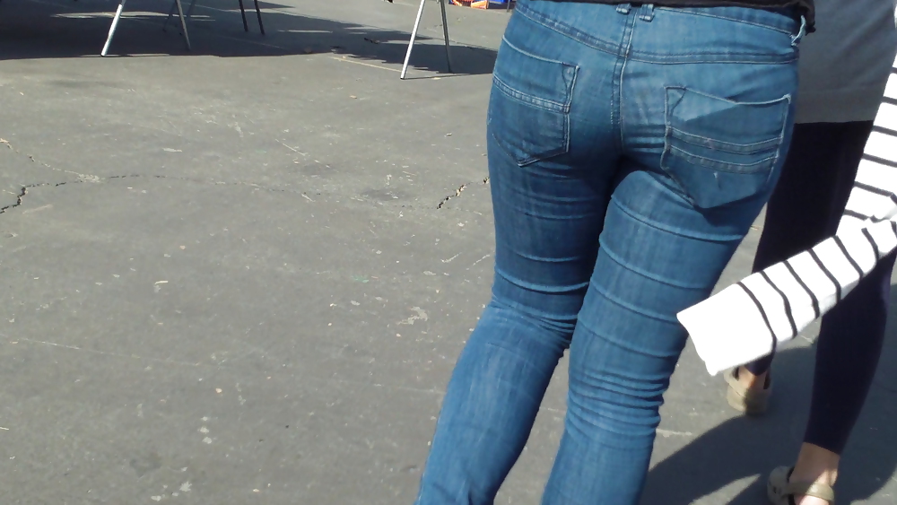 Cute teen ass in butt tight jeans  #8847263
