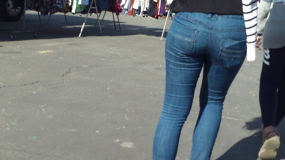 Cute teen ass in butt tight jeans  #8847292
