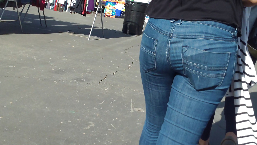 Cute teen ass in butt tight jeans  #8847297