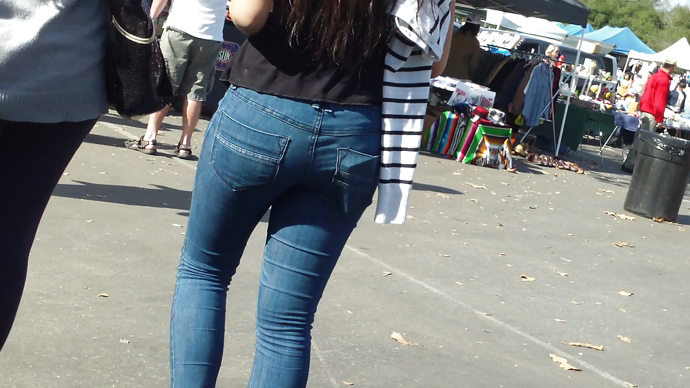 Cute teen ass in butt tight jeans  #8847377